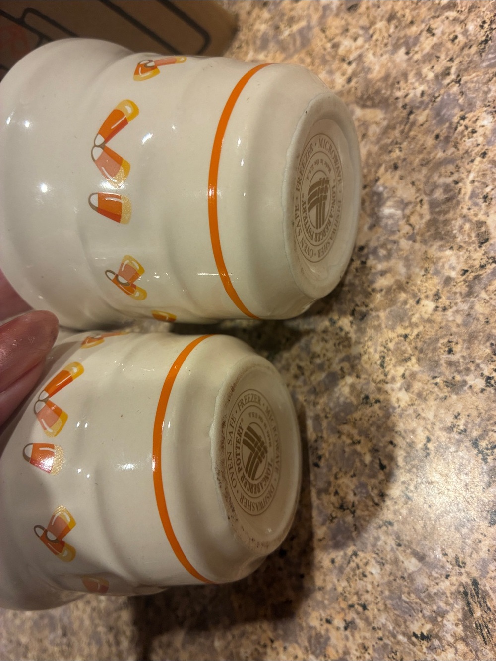 Longaberger Candy Corn Votive Set Pottery Item 37508 Halloween - Picture 16 of 17